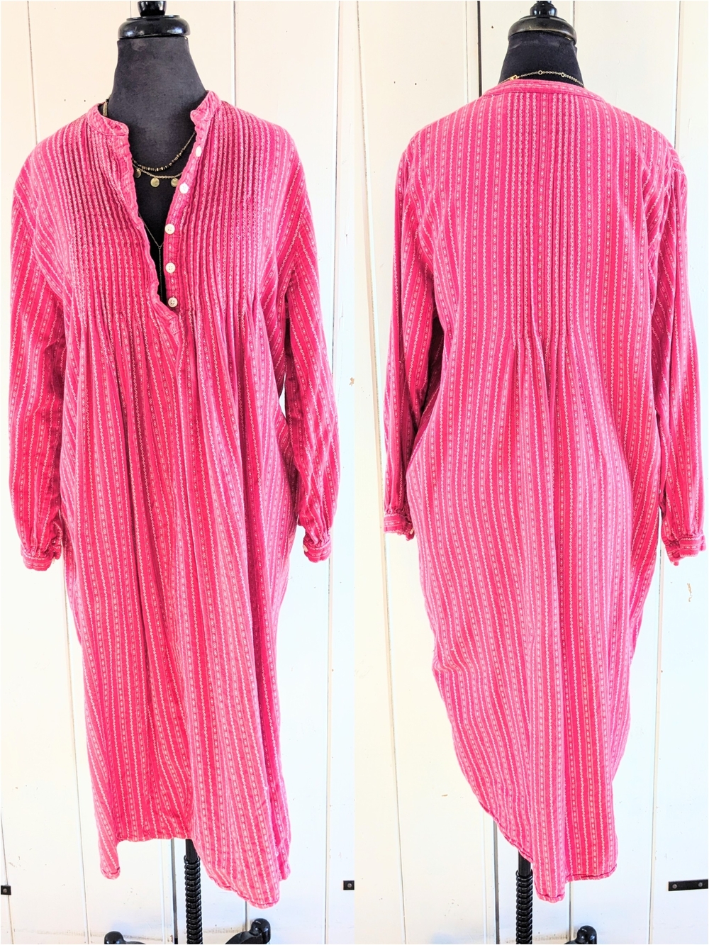 Vintage L.L. Dobby Lounge Dress Sz SP